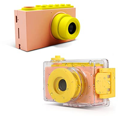 myFirst Kids Camera Mini 8MP HD Camcorder with Free 16GB MicroSD Card Included and MicroSD Support Slot Video Taking Function and Preset Frames (Pink)