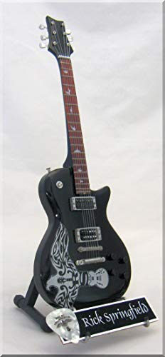 RICK SPRINGFIELD Miniatur-Gitarre Hawk mit Gitarrenplektrum