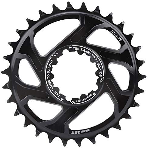 VGEBY Wolf Zahnkettenring, 6mm Kettenrad Einring Kurbelgarnitur Passend für GXP 8-11 Speed Chain Snail Bike(30T) Fahrrad Ersatzteile