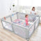 EAQ Baby Laufstall 150x180cm Laufgitter Sicherheitsspielplatz mit superweichem, atmungsaktivem Netz, Kinderzaun für Säuglinge Kleinkinder