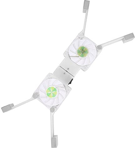 Laptop Cooler Pad, Notebook Portatile USB Pieghevole Notebook Computer Large Double Fan Cooler Stand, Laptop Cooler Stand 60 X 60 X 12 Mm(bianca)