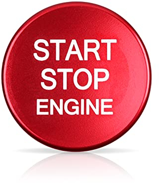 Motorstart Start Stopp Taste Aufkleber Motorstartknopf Abdeckung Kompatibel mit Alfa Romeo Giulia Stelvio Zubehör
