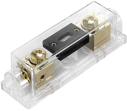 X AUTOHAUX 0/2/4 Gauge Inline ANL Fuse Holder Clear with 250 Amp Fuse | ANL Fuse Block