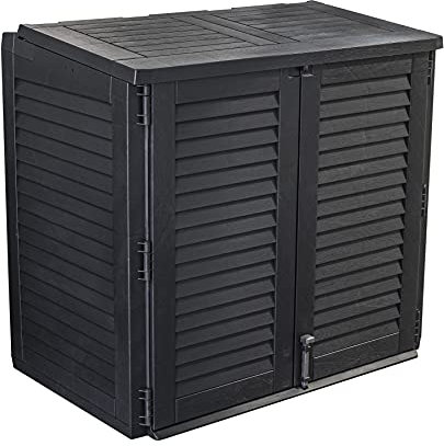 Mülltonnenbox Universalbox Aufbewahrungsbox Garten Müllbox Gartenschrank Schrank Doppelbox Box Mülltonnen Mülltonnenverkleidung Mülltonnenschrank Müllschrank Gartenbox anthrazit