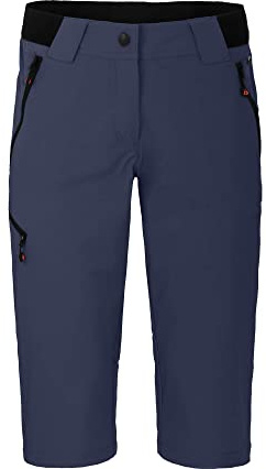 Bergson VIDAA Comfort Capri | Damen 3/4 Wanderhose, leicht, strapazierfähig, Peacoat Blue [368], 52 - Damen