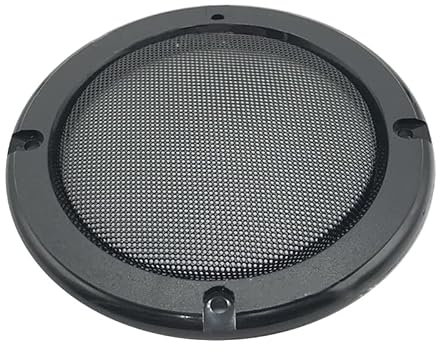 iSpchen Cubierta de Rejilla de Altavoz de 8 Pulgadas, Cubierta de Rejilla de Altavoz de Malla para Automóvil, Protector de Círculo de Subwoofer, Círculo Decorativo de Altavoz de Audio, Negro