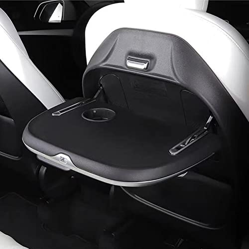 Beieyosu pour Plateau de siège arrière de Table de Voiture Tesla Y, Tableau de Table Pliant pour Support de siège arrière Automatique avec Porte-gobelet, pour Tablette, iPad ou Ordinateur Portable