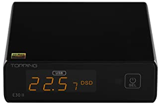 TOPPING E30 II Dual AK4493S Decoder DAC XU208 32bit/768k DSD512 Touch-Bedienung mit Hi-Res-Decoder mit Fernbedienung (Schwarz)