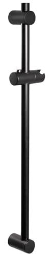 bremermann Brausestange Edelstahl 71,5 cm inkl. Konus-Brausegleiter, oberes Bohrloch variabel (Schwarz)