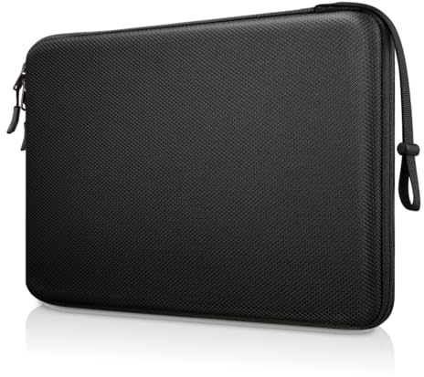 FINPAC 14-inch Hard Laptop Sleeve Case for Acer Chromebook 14 | HP Stream 14 | Dell Inspiron 14 | Lenovo IdeaPad 14, Drop Protection Laptop Carrying Bag for 13.5-14'' Huawei Alienware, Black