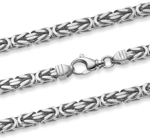hoplo holzenplotz Königskette Halskette oder Armband Breite 6,0 mm - massiv 925 Sterlingsilber Auswahl, Kettenlänge:21 cm Armkette