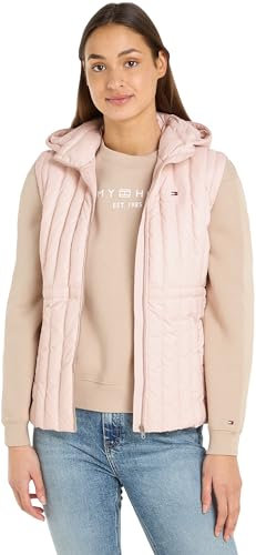 Tommy Hilfiger Feminine LW Down Vest WW0WW40485 Gilets, Rose (Whimsy Pink), S Femme