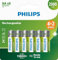 Philips AA 2500mah Rechargeable Lot de 6