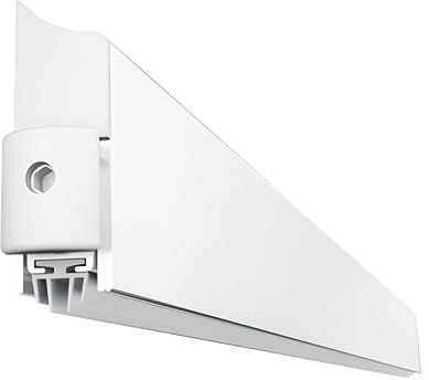 Gedotec Joint de sol abaissable, blanc, 1 pièce, joint de porte inférieur automatique, 13 x 39 mm, APPLIQUE - Longueur 830 mm - Peut être raccourci - Joint d'abaissement pour portes - Joint de sol de