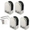 Lot de 4 pinces à verre en acier inoxydable 16-17 mm pour rampe, escalier, salle de douche