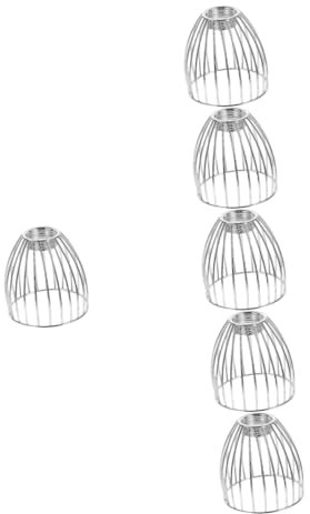 Angoily 6st Schmiedeeiserner Vogelkäfig-lampenschirm Glühbirnenabdeckung Des Deckenventilators Lampenkabel Kronleuchter Lampenschirm Schwarz Vogel Lampenschirm Aushöhlen Halterung Eisen