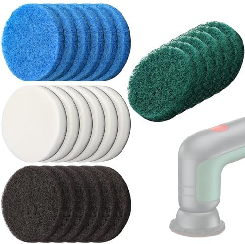 Mellbree 24x 4-in-1 Ersatzbürsten für Bosch Universal Brush 6033/Dremel PC10 – Hochleistungs-Mikrofaser Pad, Leicht Wechselbar für Bad/Küche/Garten