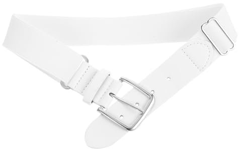 DIKACA elastischer Gürtel Baseball-Hosengürtel Fußballgürtel Damengürtel Gürtel für Männer Herren-Baseballgürtel Stretch-Baseballgürtel Frau weicher Ball Schutzgürtel Student Stahl Weiß