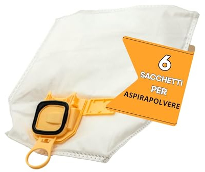 ELETTROCASA – Staubsaugerbeutel FW7 aus Vliesstoff für Folletto 6 Stück – Hochwertige Staubbeutel für ein sauberes Zuhause