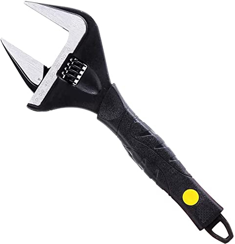 Alaxy safety solutions 12 inch Adjustable Spanner, 60mm Wide Jaw Opening Adjustable Wrench, 300mm Plumbing Tools Set for Plumbers, Heat-Treated Chrome Vanadium Steel Black Oxide Finish