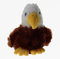 Cornelissen - 1043109 - Weißkopfseeadler, braun, Plüsch, Stofftier, 13cm, Waschbar bis 30 Grad