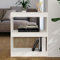 THOYTOUI Bücherregal Raumteiler, Lagerschrank Vitrinenschrank Stehregal Schallplattenregal Geeignet für Wohnstube Abstellraum Büro Badezimmer Weiß 60x30x71.5 cm Massivholz Kiefer