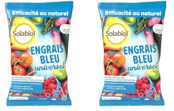 SOLABIOL Engrais Bleu Universel - Solabiol | Lot de 2 soit 8 Kg | 2 en 1 Croissance Rapide & Nutrition Longue Durée | SOBLEU4X2