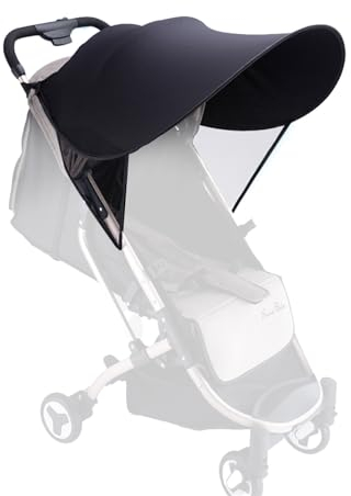 FUIPVGI Sonnensegel Kinderwagen Uv Schutz Sonnenschutz Kinderwagen, Kinderwagen Sonnenschutz, Sonnensegel Buggy, Universal Sonnensegel für Kinderwagen für Buggy Sonnenschutz für Baby (Schwarz)
