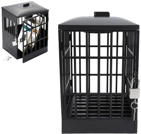 Dpofirs Handy Gefängnisschloss, Handy Gefängnis mit Timer, Halter, Klassenzimmer, Zuhause, Tisch, Büro, (Alles Schwarz)