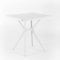RATTATAN Lucas Table de jardin carrée en résine renforcée de fibre de verre (blanc, 80 x 80 cm)