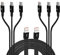 GELRHONR 2pack Multi Charger Cable, 3 in 1 Type C Charging Cable USB A Male to 3 Type-C Male Nylon Braided Cord with 3x1.2m Cable, Data Transfer, for 15 Pro/15 Plus, S24 S23 (1.2m（2pcs）) (1.2M/(2PCS))