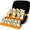 Domino-Set für Erwachsene mit 4 Domino-Haltern – Doppel-6 Domino-Set mit Domino-Halter, Klassische Brettspiele für Kinder und Erwachsene – Standard Doppel-Sechs Dominos-Sets mit 28 Steinen