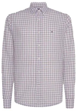 Tommy Hilfiger Chemises à Carreaux Blanc/Rouge Homme MW0MW34656 Rouge XL