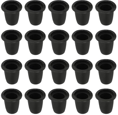 EMSea 50Pcs Interior Door Card Panel Trim Clip Rubber Bungs Compatible with VW Classic Beetle 13.4x14mm Inner Hole Trim Clip Rubber Stoppers Black