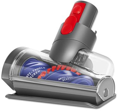 Yivy Mini Elektrobürste zur Reinigung Kompatibel mit Dyson V7 V8 V10 V11 V15 Staubsaugern,Spiraltyp Verhindern Sie Haarverwicklungen,für Polster Mattress,Kleidung und Sofas,Entfernt Milben & Allergene