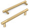 Amerdeco 10 Pack Champagne Bronze Cabinet Pulls 6.3 Inch(160mm) Hole Center Drawer Pulls Cabinet Hardware Kitchen Cabinet Handles for Bathroom AM003