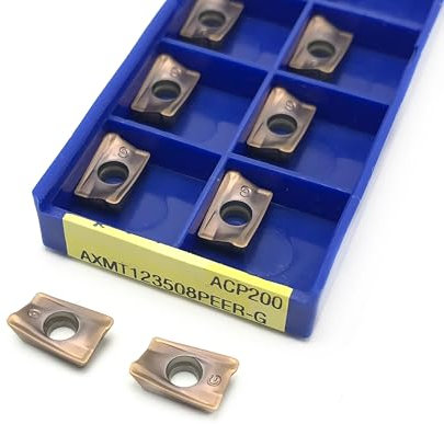 10 STÜCKE AXMT123508 PEER-G ACP200 Wendeschneidplatten-fräsdrehwerkzeug CNC AXMT 123508 Drehwerkzeug Hochwertige Schneidfräseinsätze