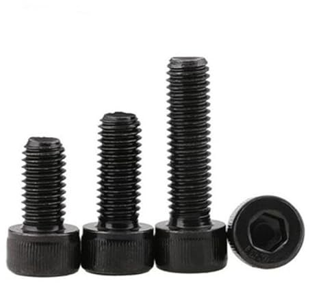 YINGDLEB Vis à tête hexagonale M7 Noire Grade 10.9 ISO7380 DIN7991 DIN912, 5 pièces, Douille hexagonale, Bouton Plat, vis à tête cylindrique