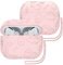 ECZOIL Gravierte Hülle Kompatibel für Airpods Pro 2/1, Dinosaurier Muster Silikon Schutzhülle Case mit Silikonband für Airpods Pro 2nd/1st Generation-Rosa