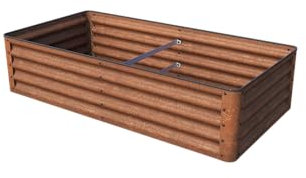 GFP Primeyard Luca Cortenstahl-Hochbeet 150x75x35 cm - stabiles Gartenbeet mit natürlicher Rostoptik & sicherem Kantenschutz, ganzjährig einsetzbar