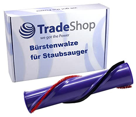 Trade-Shop 4-Speichen Bürstenrolle/Bürstenwalze/Rollenbürste 240mm kompatibel mit Dyson V7 (nur neuere Modelle mit 50mm Bürsten-Durchmesser!)