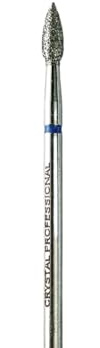 Fresa de uñas Bit Flamme 2,4 mm | Fresa de uñas con revestimiento de diamante para un trabajo preciso | Fresa para cutículas sensibles y pterigión | Broca para uñas | Corte azul