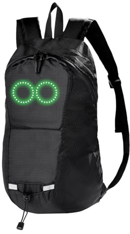 Wpsagek Light up Backpack,Laptop Backpack with Led Display Light up | Night Safety Cycling Day Pack Rucksack for Riding Outdoor Commuting Sports Camping Biking Trekking