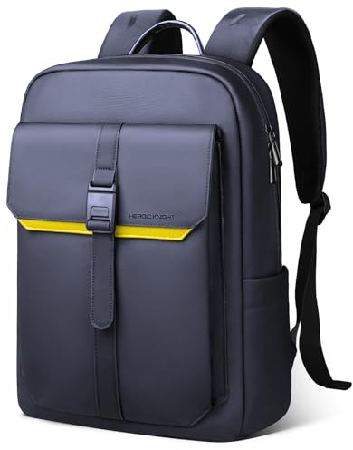 hk Business Rucksack Herren Damen Slim Laptop Rucksack 15,6 Zoll | Wasserabweisender mit Magnetverschluss, Tagesrucksack für Arbeit, Uni, Alltag und Reise – Blau