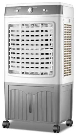 Climatiseur Portable à évaporation avec réservoir d'eau de 40 L, 3 Vitesses de Ventilation, Ventilateur oscillant à 120° et Roue, idéal pour Une Utilisation Industrielle en extérieur.