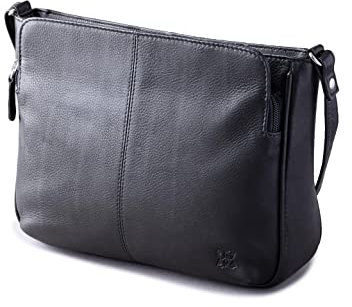 Ambleside – Women’s Real Leather Cross Body Bag in Black