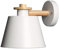 Chrasy Metall Modern Wandstrahler Wandleuchte mit Dreh-und Minimalismus Art Beleuchtung für Innen Modern Wandleuchte, Fassung: E27, Metall, Weiß, 25.5 * 20 * 20cm