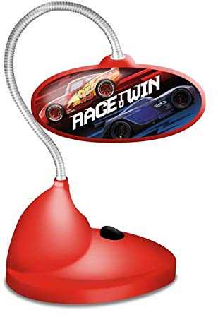 Disney Cars LED Leselampe, Leselampe mit flexiblem Arm. Die 18 LEDs sorgen für eine strahlende Beleuchtung. Ideal als Lese- oder Schreibtischlampe, KL80137, Kids Licensing