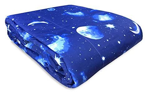 tex family Tagesdecke Moon Luna Cielo Sternenhimmel Made in Italy - Einzelbett