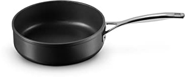 Le Creuset Aluminium-Antihaft Sautépfanne, Ø 24 cm, PFOA-frei, Für alle Herdarten inkl. Induktion geeignet, Anthrazit/Silber